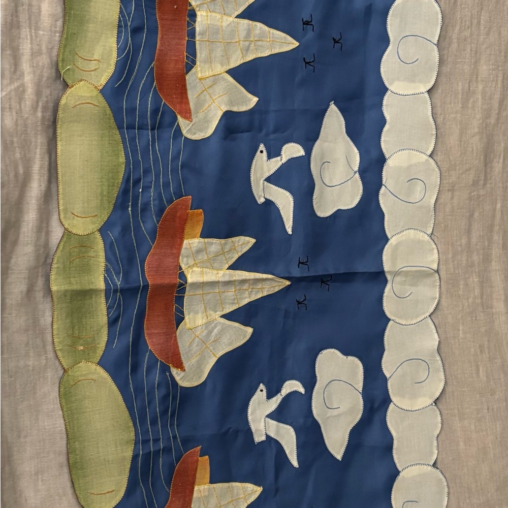 Nautical Appliqué Wall Hanging - Blue, White, Green, Rust